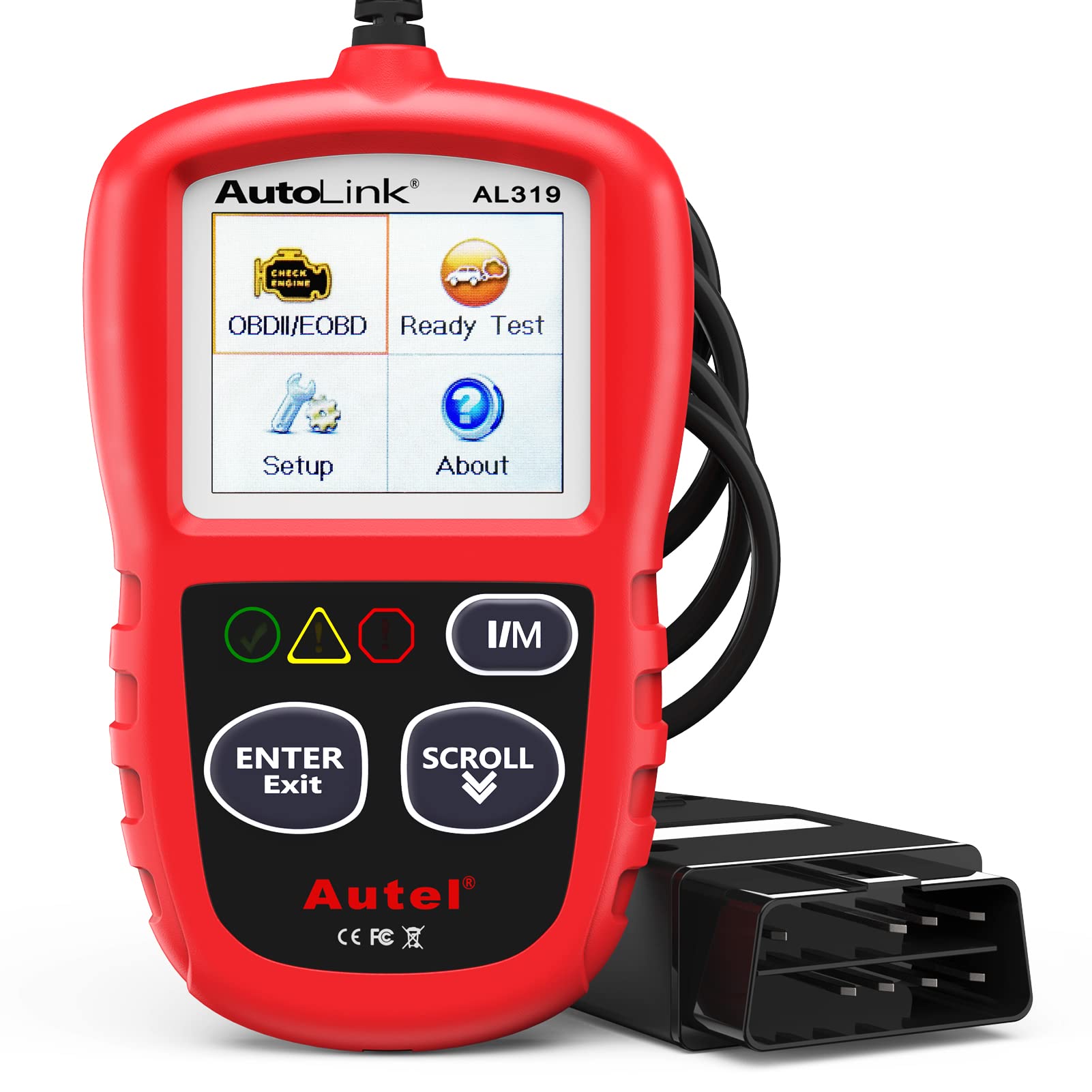 Autel AL319 front display showing codes and quick diagnosis benefit