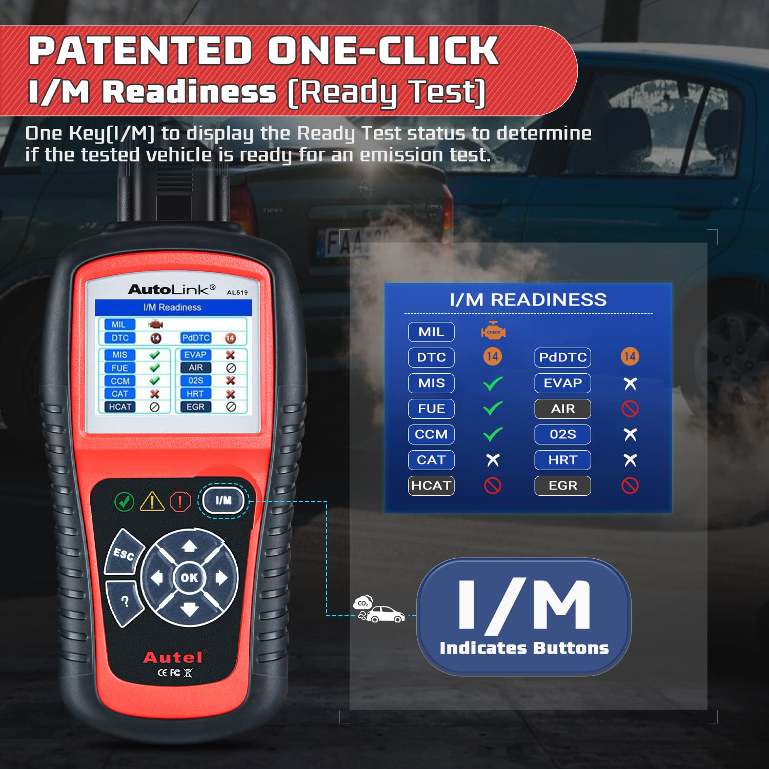 Autel AL519 live data screen displaying graphs for easier troubleshooting