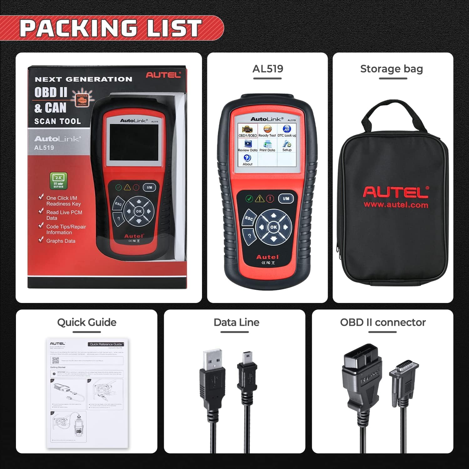 Autel AL519 USB update on PC showing firmware language installation ease