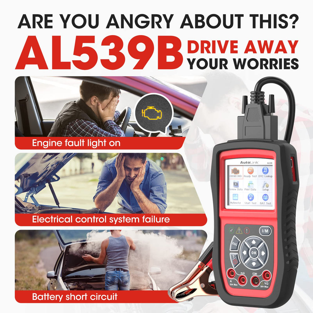 Autel AL539B back panel and OBD-II connector for durable everyday use