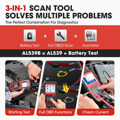Autel AL539B displaying live engine data to speed fault diagnosis