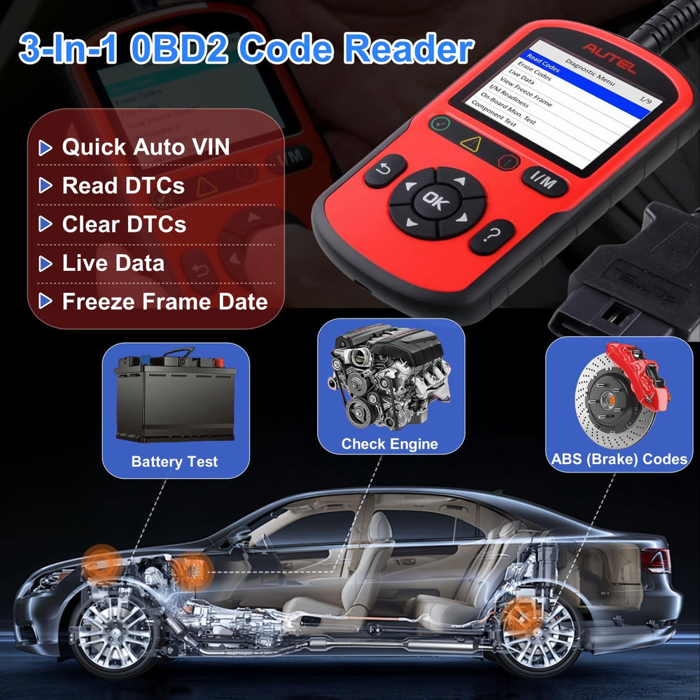Autel AL549 running a battery test under hood to identify charging issues