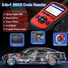 Autel AL549 running a battery test under hood to identify charging issues