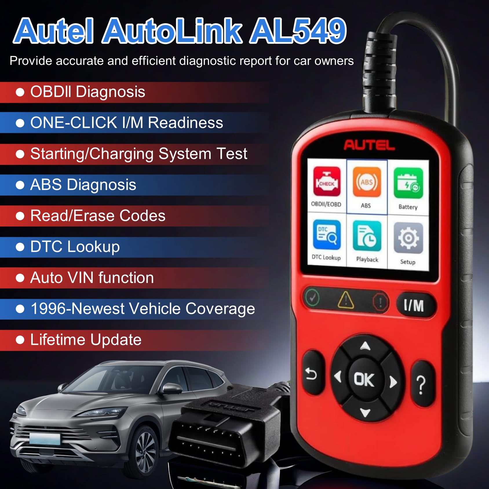 Autel AL549 displaying live PID data on screen for instant system insight