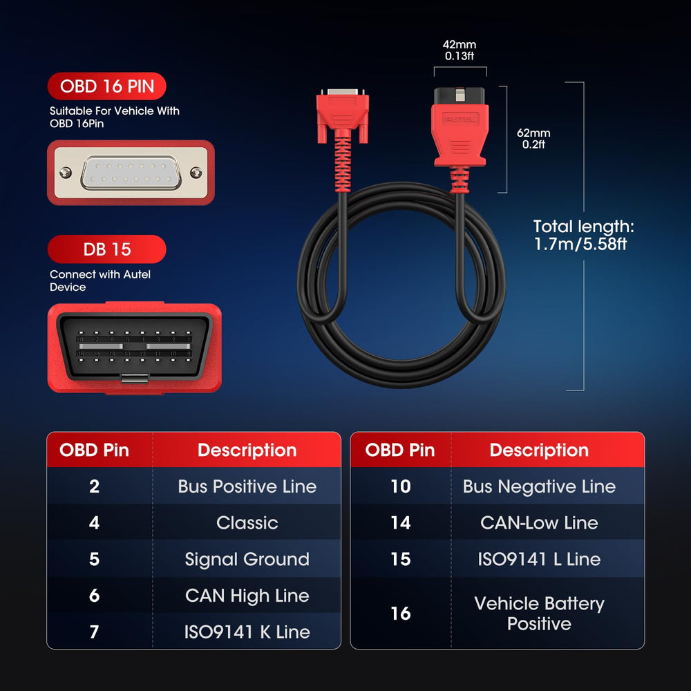 Autel cable insulation close-up showing durable, flexible construction