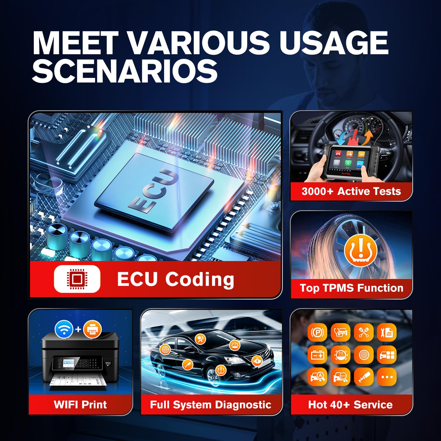 Autel cable screw-locking detail for secure, vibration-resistant fit