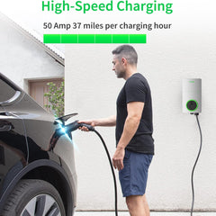 Autel 25-foot flexible cable coiled neatly, long reach for convenient charging