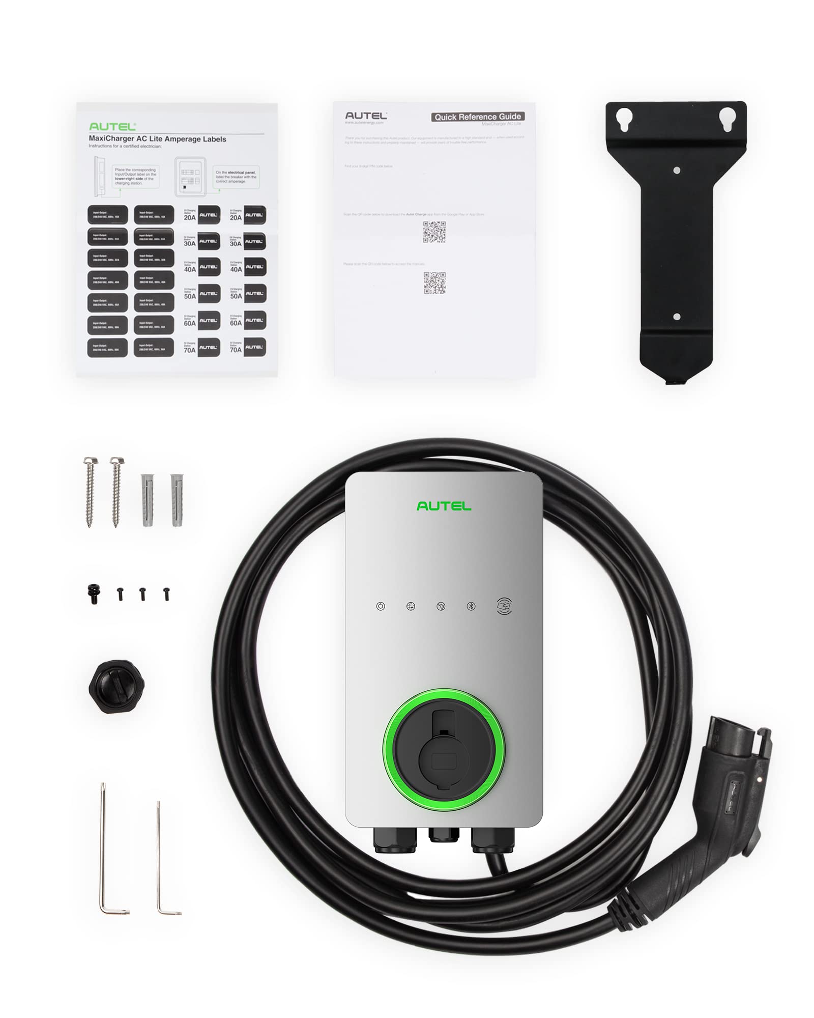 Autel charger actively charging an EV in driveway, fast home charging benefit