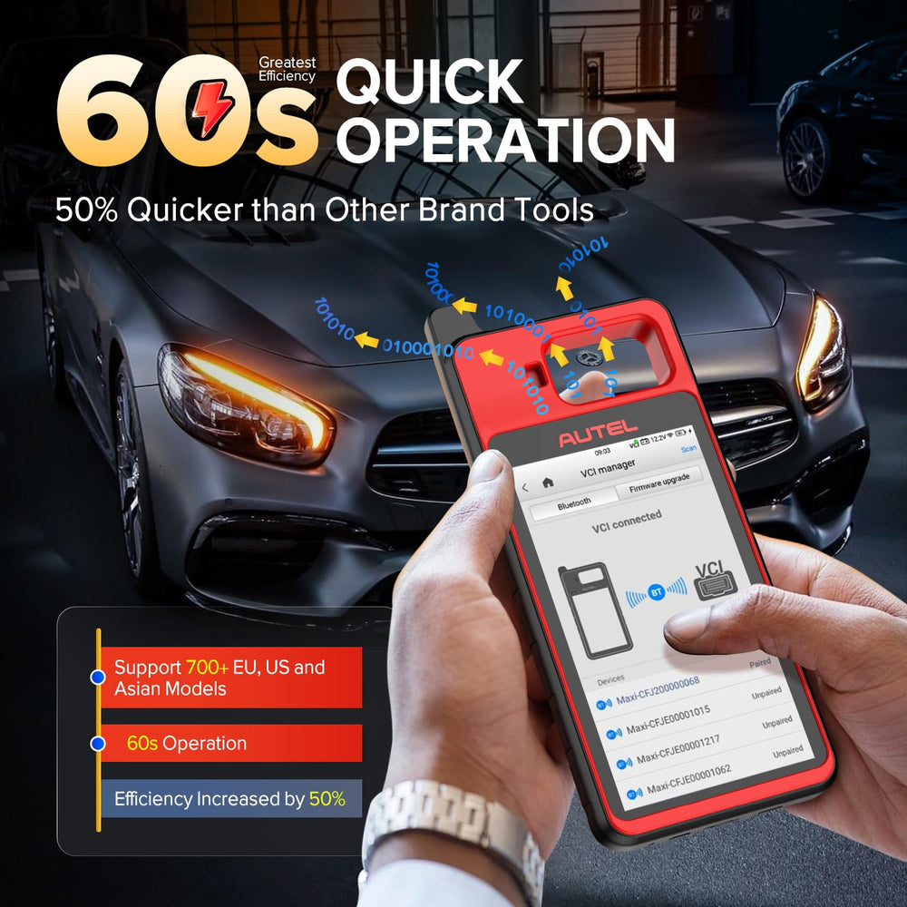 Autel MaxiIM KM100 screen displaying live data for accurate troubleshooting