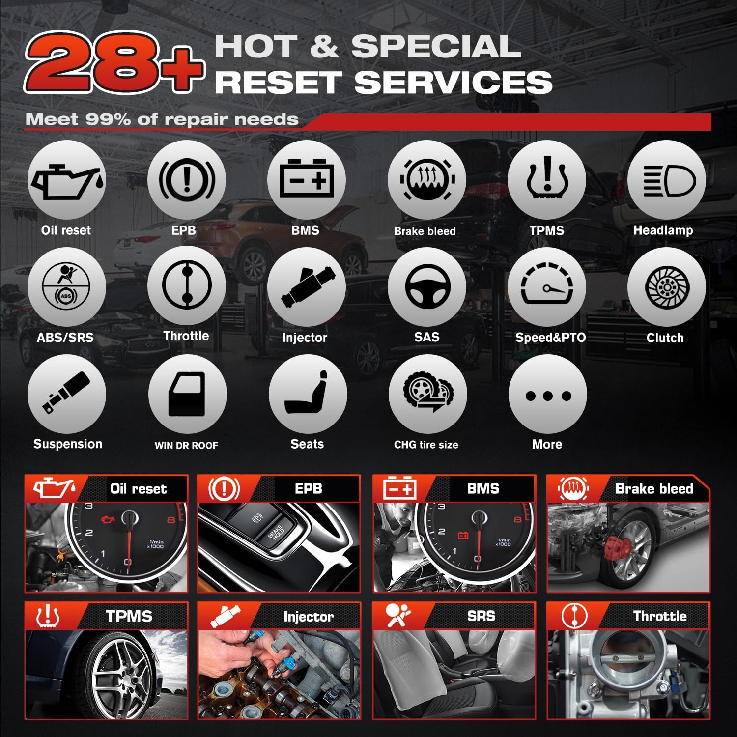 Autel tablet live data screen displaying sensor graphs for fast troubleshooting