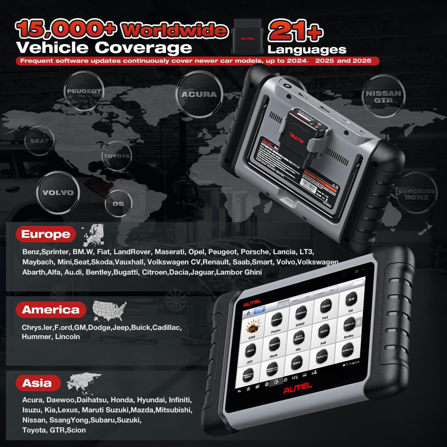 Autel tablet held in hand showing compact size for portable convenience