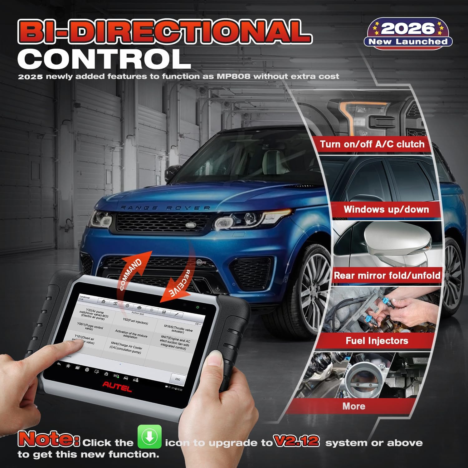 Autel OBD2 connector detail showing secure fit and reliable data