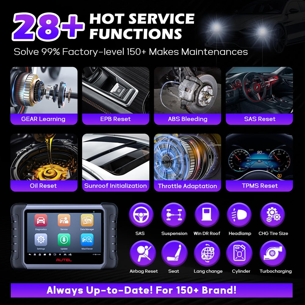 Autel MK808Z live data screen showing real-time engine metrics for quick troubleshooting