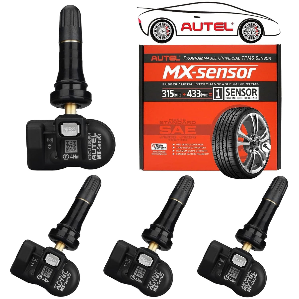 Autel MX-Sensor front view showing compact durable housing and installation benefit