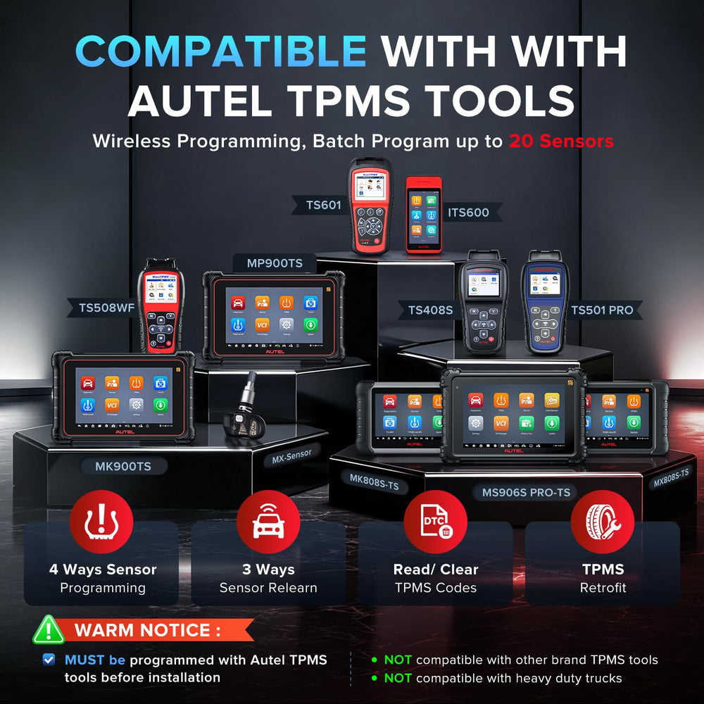 Autel MX-Sensor being programmed with Autel tool showing quick setup