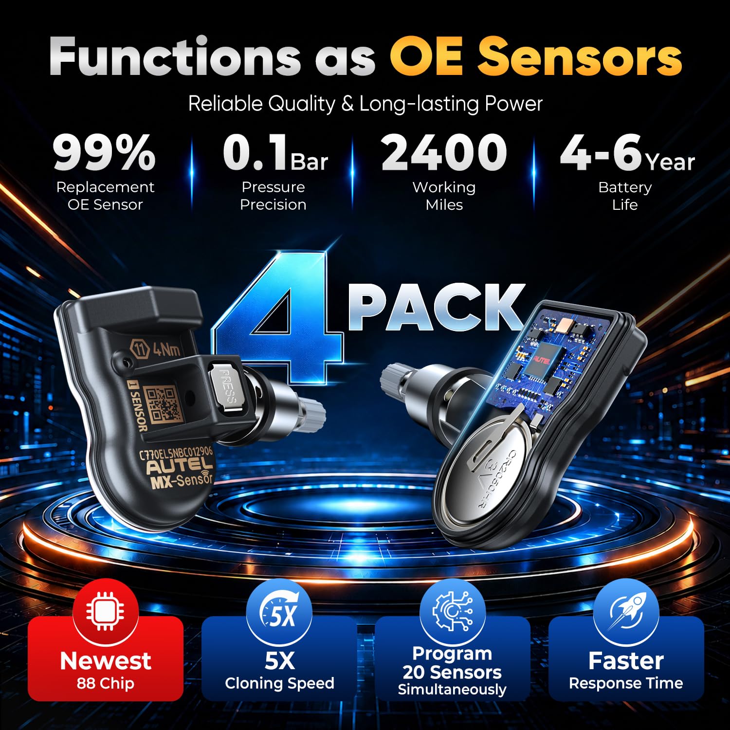 Autel MX-Sensor side profile assembled demonstrating low-profile fit