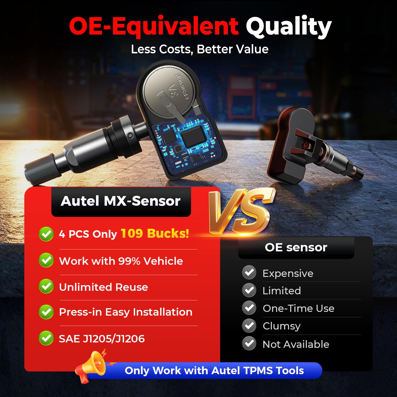 Autel MX-Sensor next to ruler to show compact size and lightweight stability