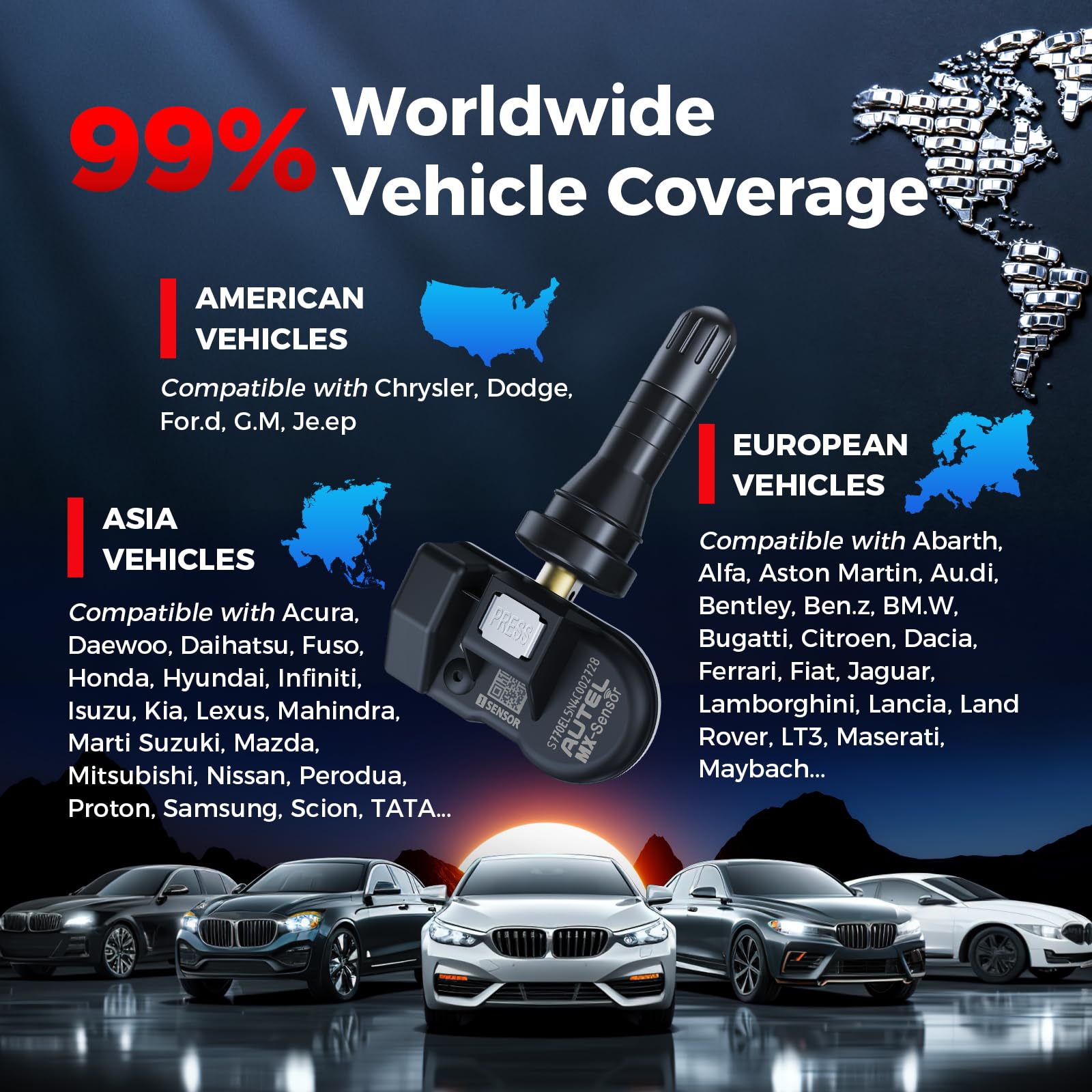 Autel MX-Sensor on scale showing 11g lightweight design for stable performance