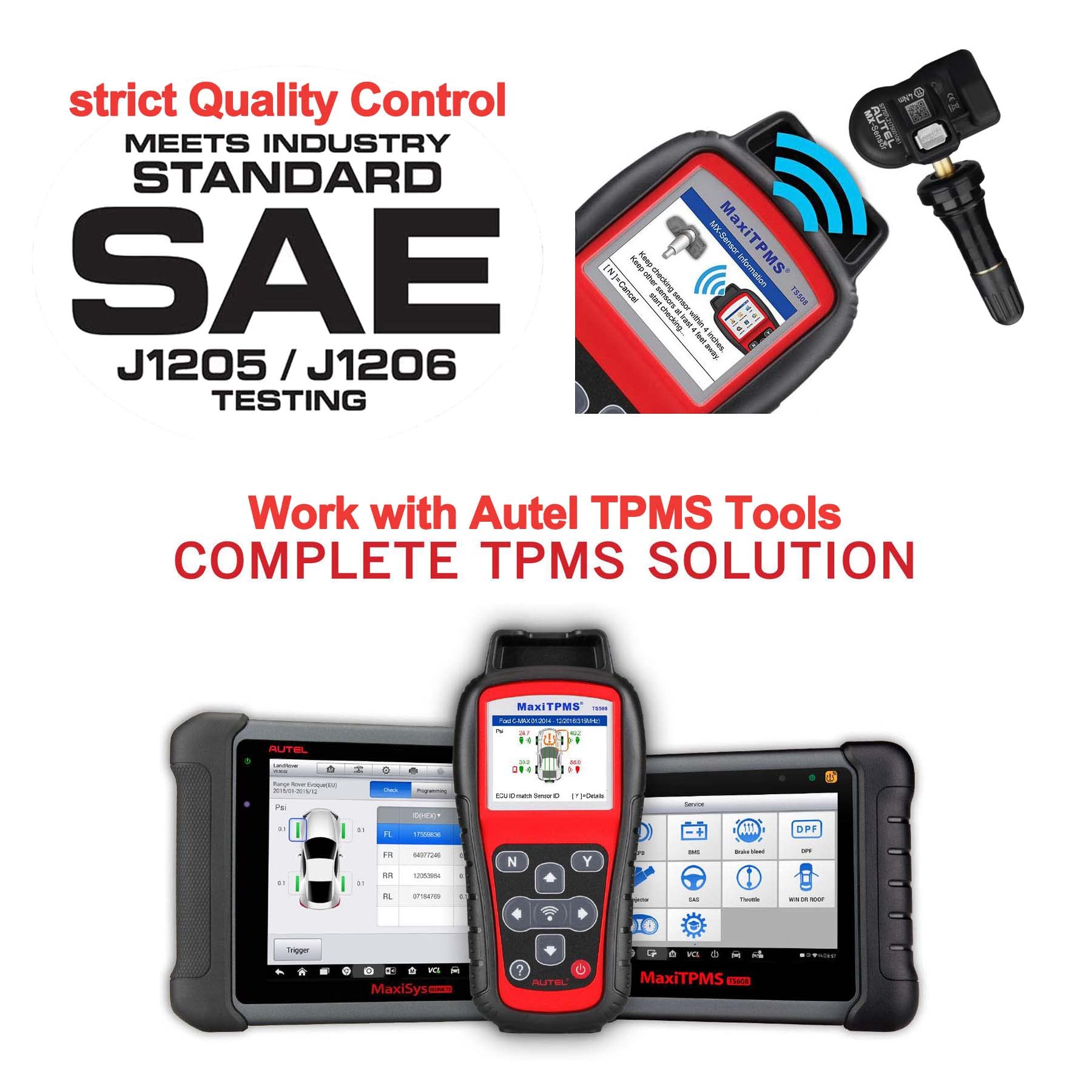 Autel MX sensor serial number detail ensuring traceability and quality control