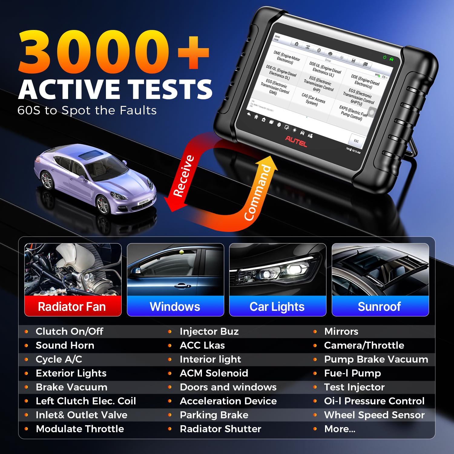 Autel MX808S live data screen visualizing sensor graphs for faster troubleshooting