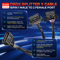 Autel close-up of 16-pin connectors highlighting solid contacts for reliable data