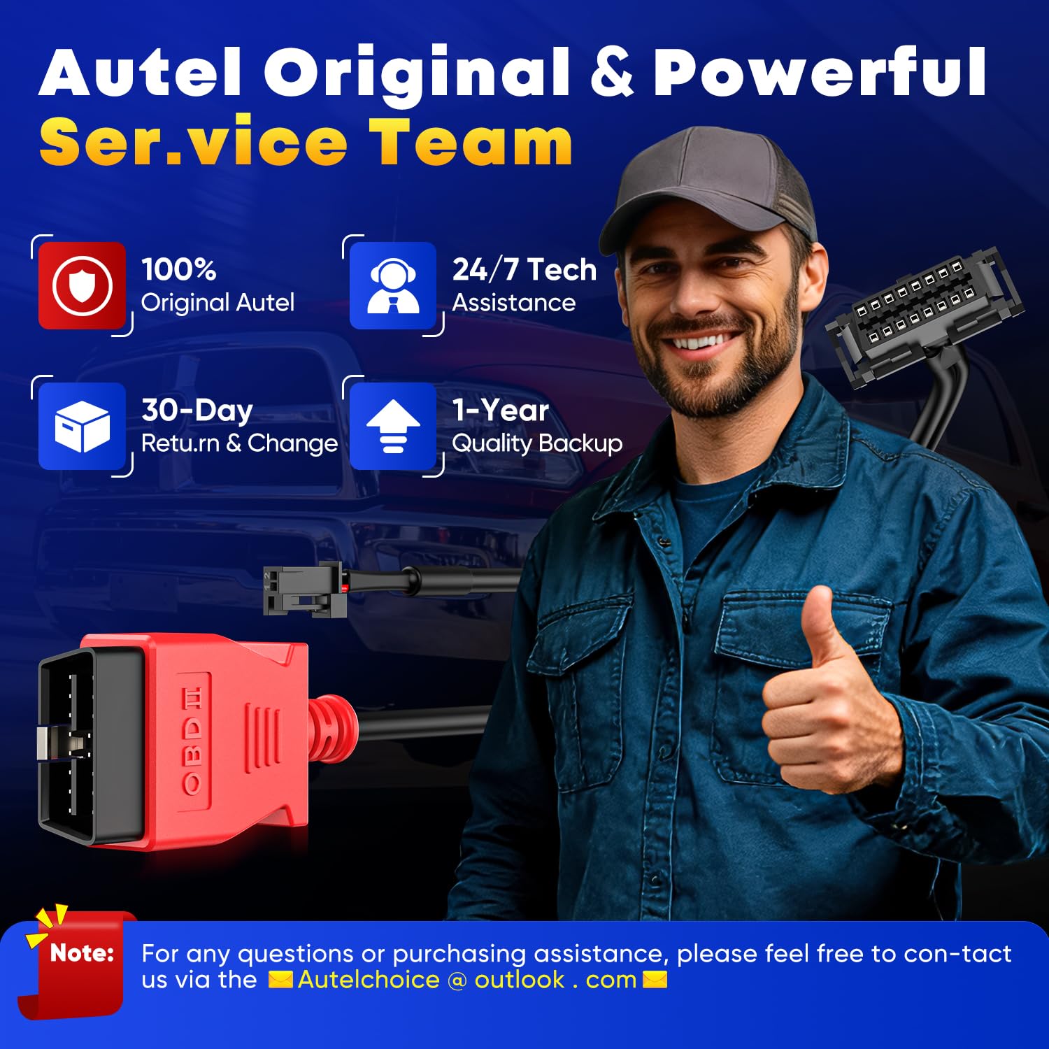 Autel product packaging and warranty card offering purchase confidence