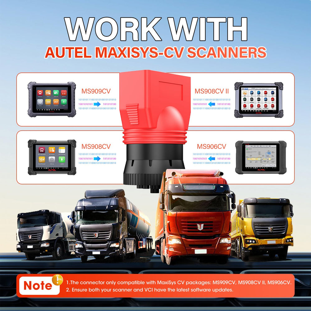 Autel adapter product label showing warranty and specification details
