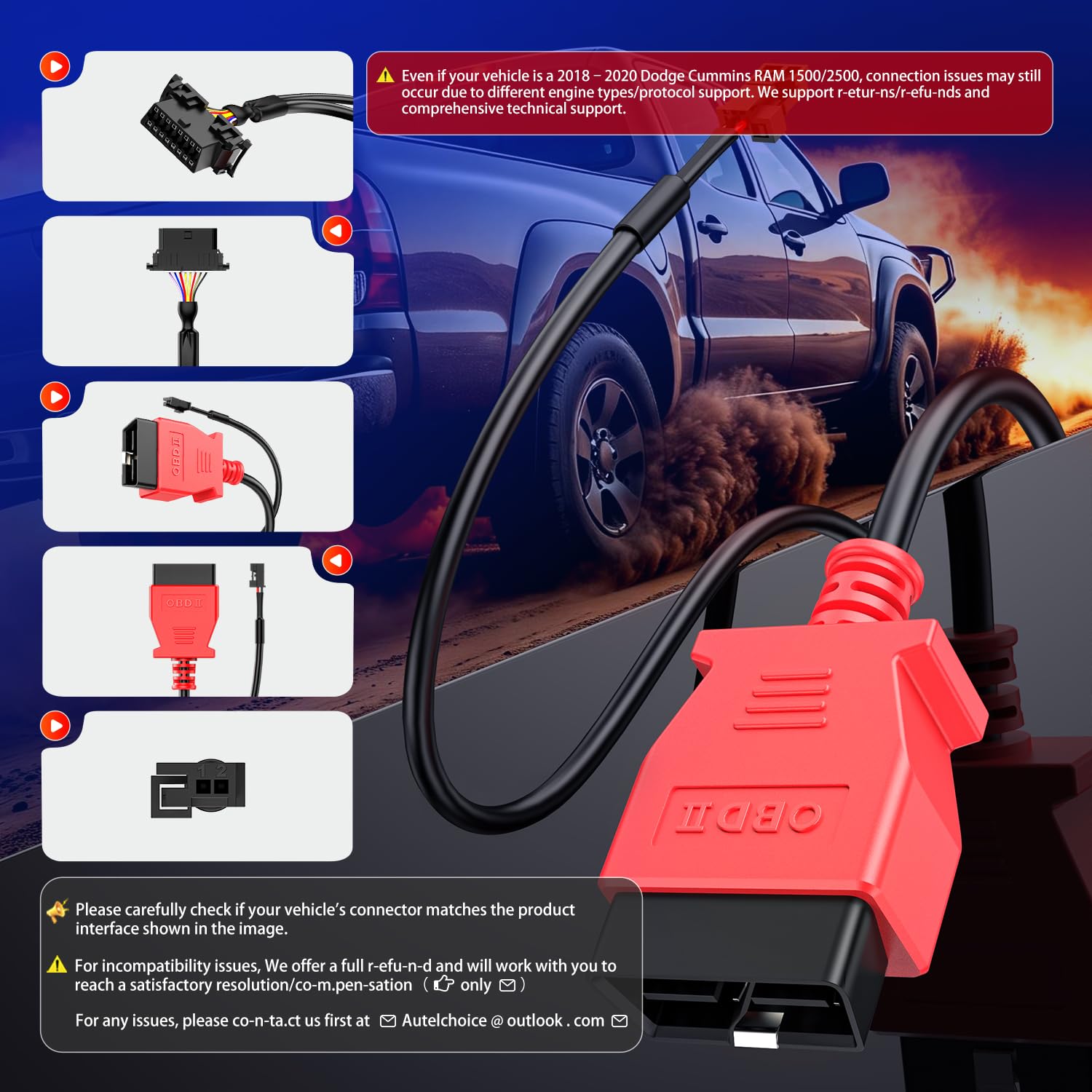 Autel cable beside ruler illustrating compact size and easy storage benefit