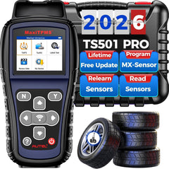 Autel TS501 PRO front view showing controls and screen for fast diagnostics
