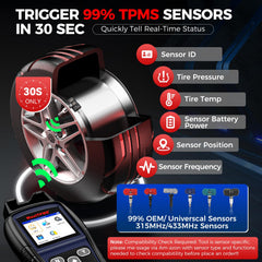 Autel TS501 PRO held in hand to show compact scale and ergonomic grip