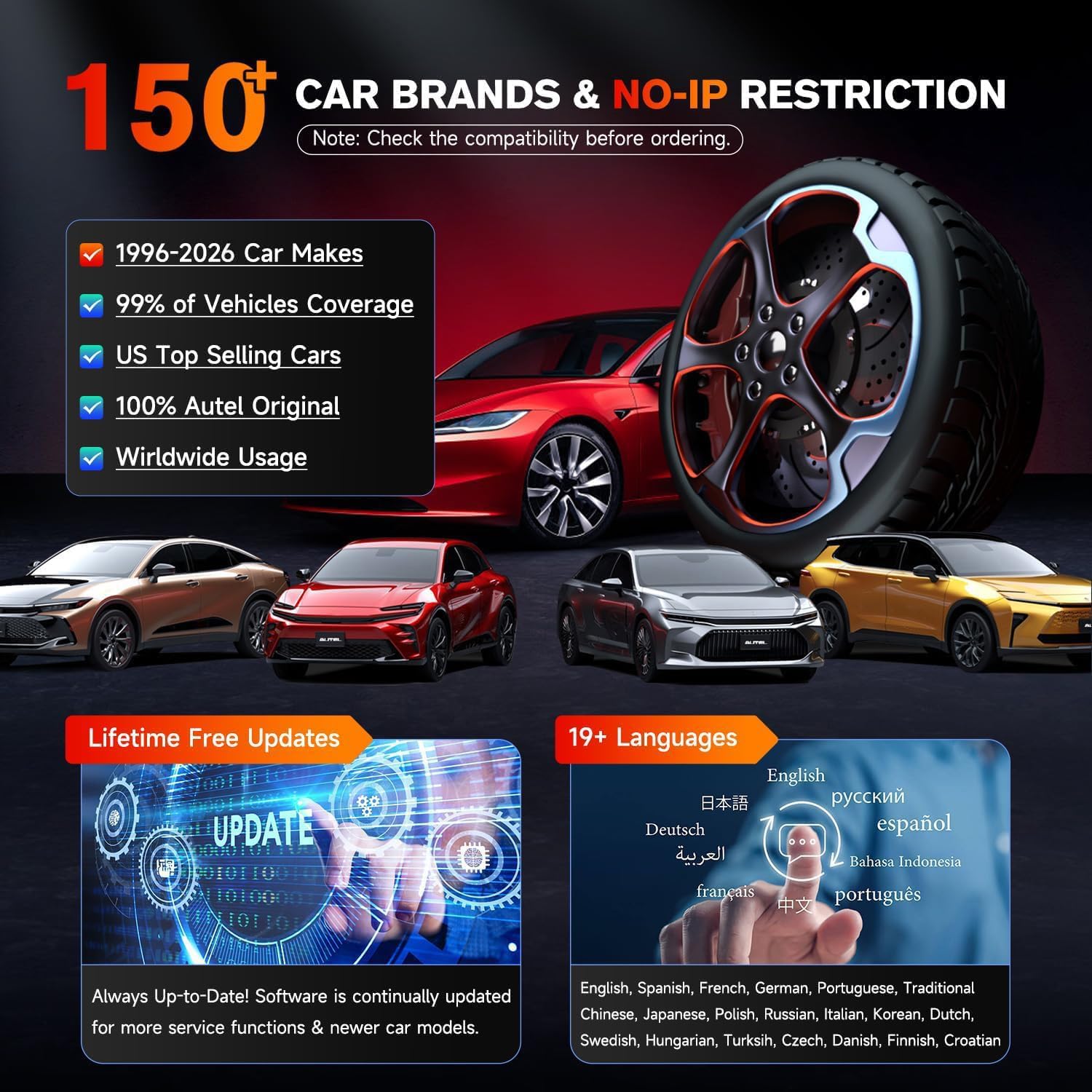 Autel TS501 PRO activating a tire-mounted sensor demonstrating live data readout benefit