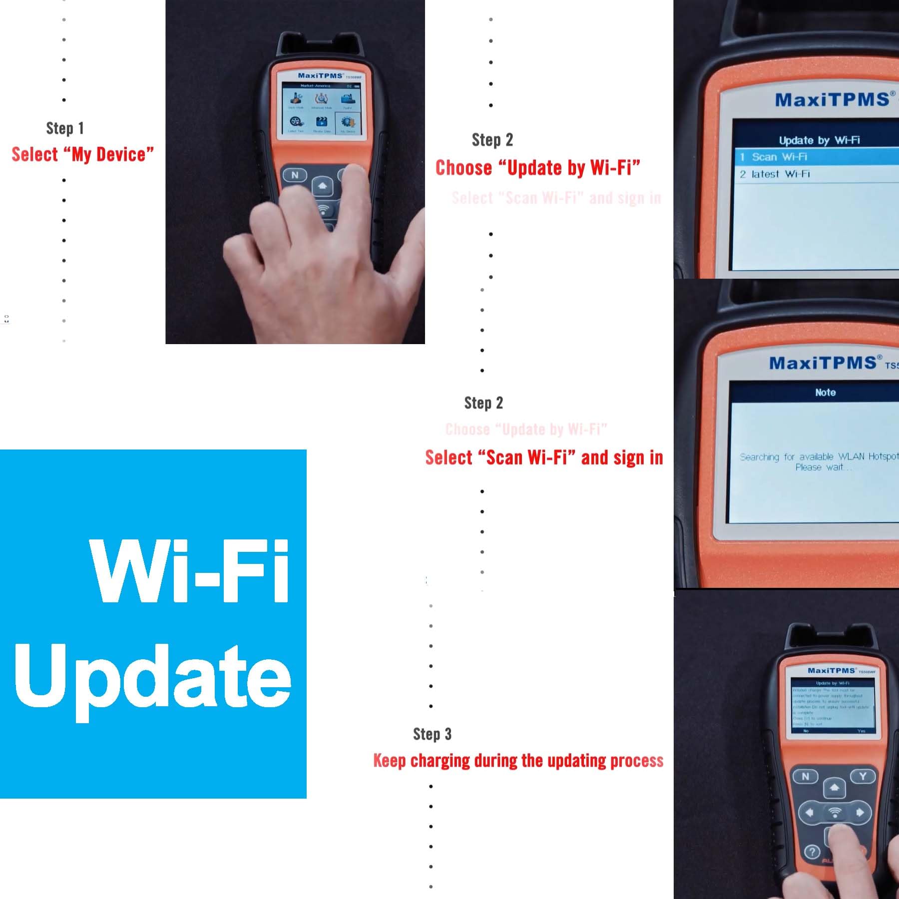 Autel TS508WF close-up of detected sensor ID to confirm correct sensor programming