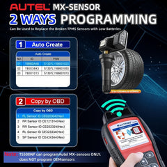 Autel TS508WF connected to OBD2 port, Autel enabling quick ECU relearn and scanning