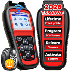Autel TS508WF front panel showing menu, brand and fast access buttons for efficient programming