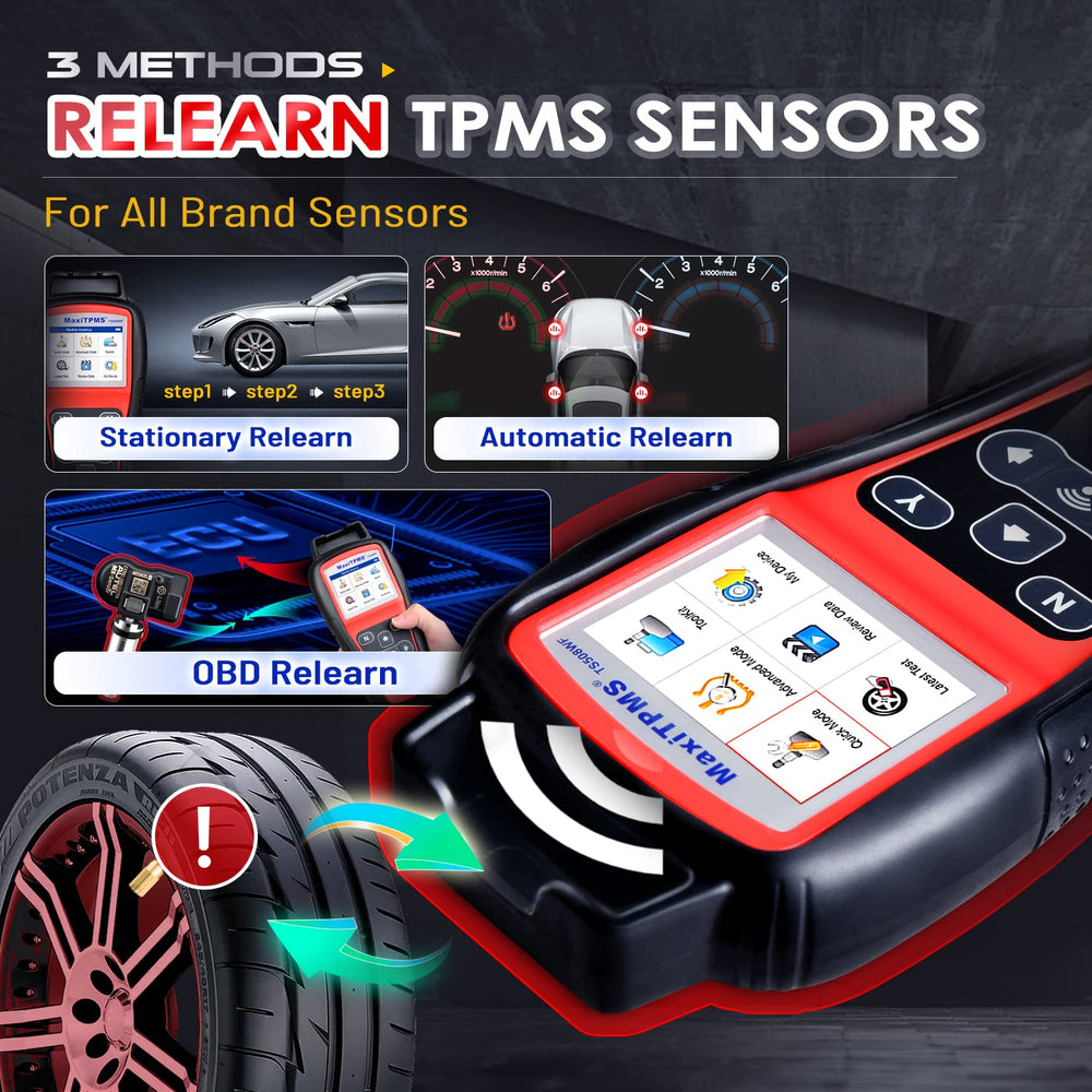 Autel TS508WF held in hand showing compact size for mobile technicians