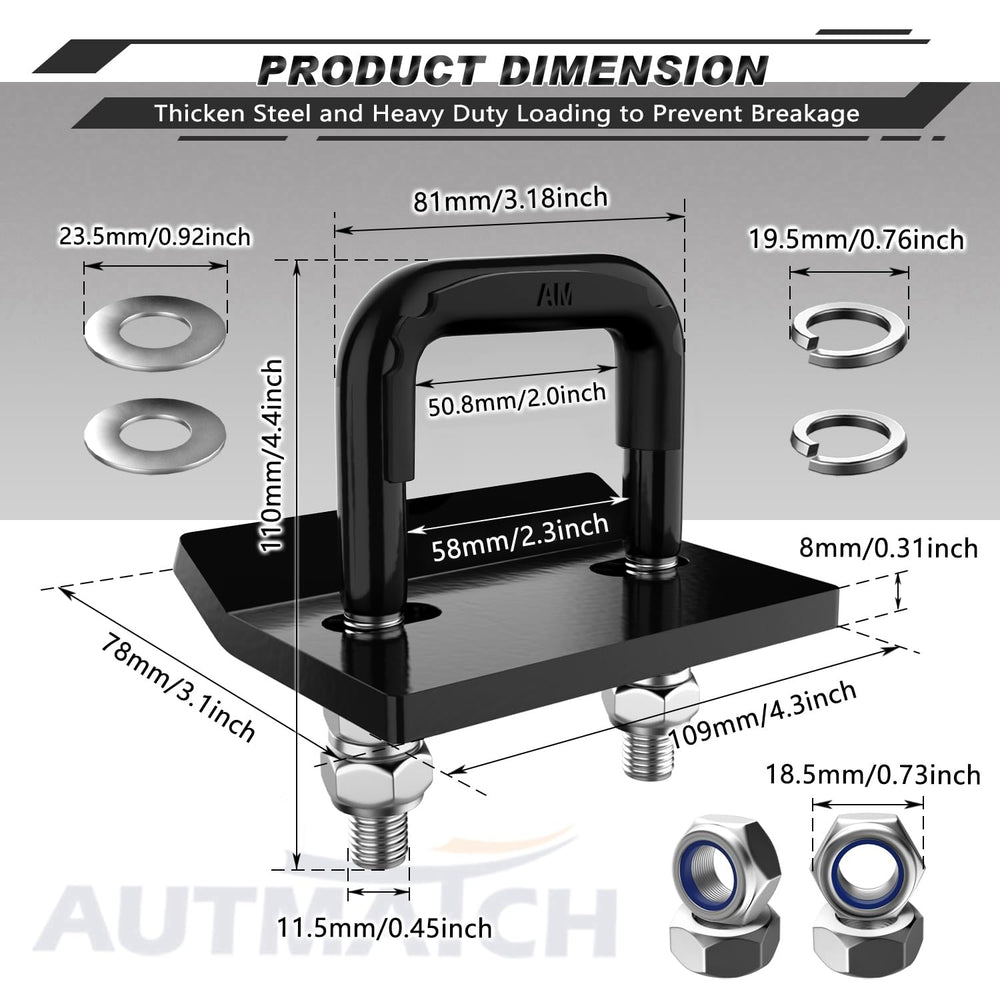 AUTMATCH hardware kit laid out with corrosion-resistant parts for durable use