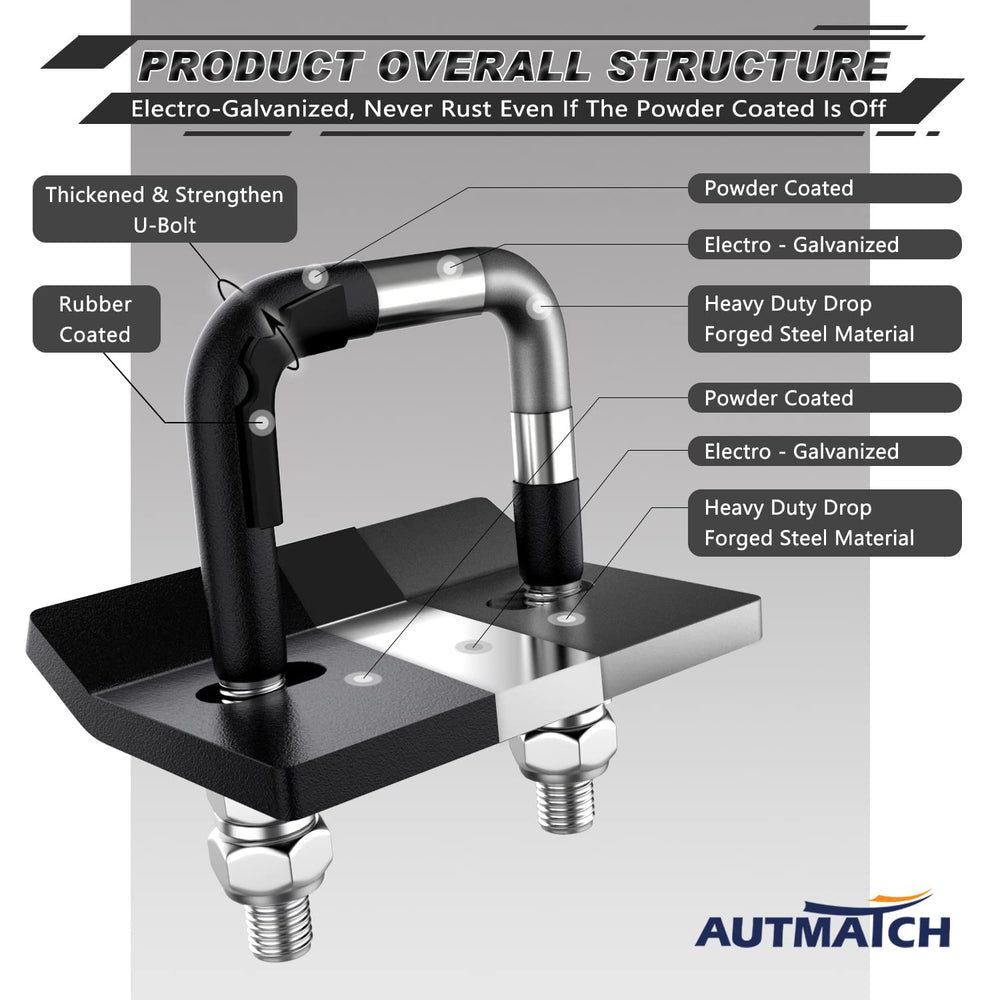 AUTMATCH installed on 2-inch receiver demonstrating improved hitch stability