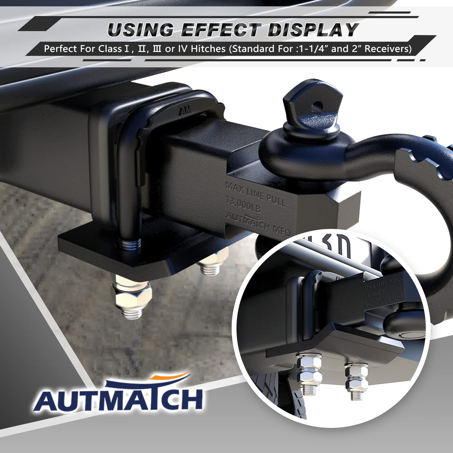 AUTMATCH on truck towing a trailer illustrating quieter, steadier hauling