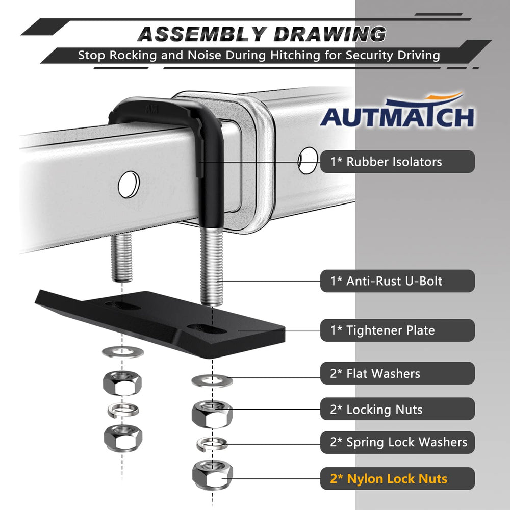 AUTMATCH rubber isolator detail absorbing vibration and reducing noise