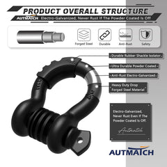 AUTMATCH rubber isolators close-up protecting vehicle and reducing noise