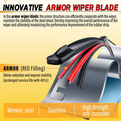 AUTOBOO close-up of blade edge showing smooth rubber for streak reduction