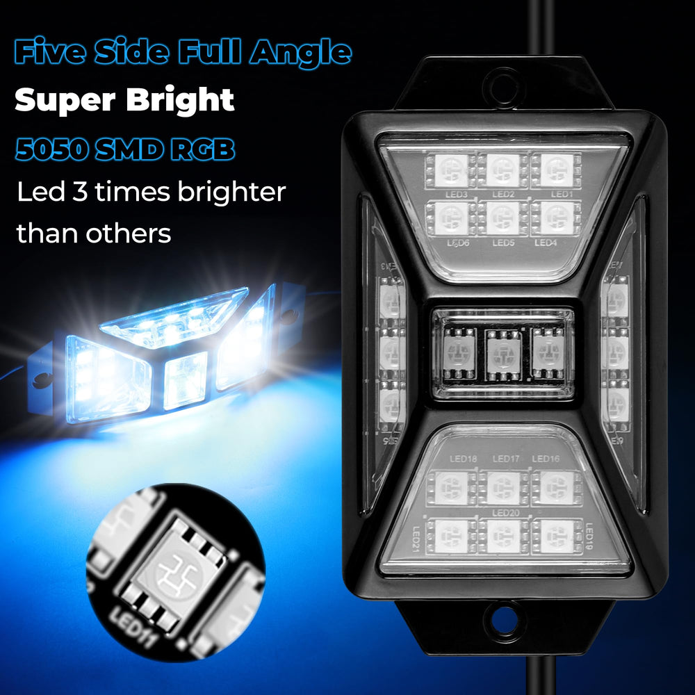 Auto Buero close-up of LED array highlighting dense LEDs for brighter light