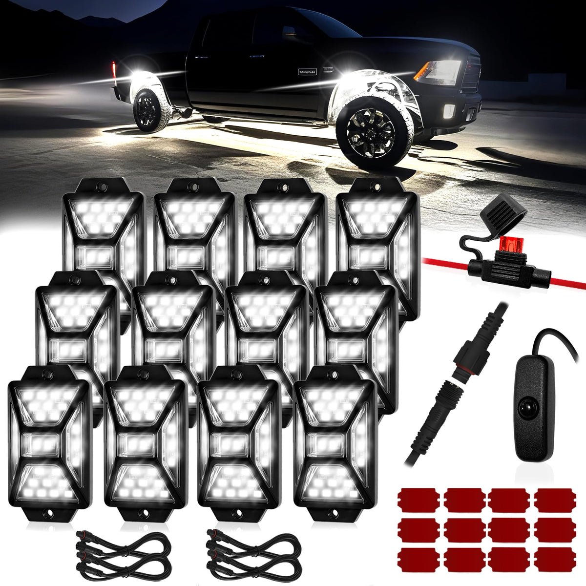 Auto Buero front packaging showing full 12‑pod kit and switch for easy setup