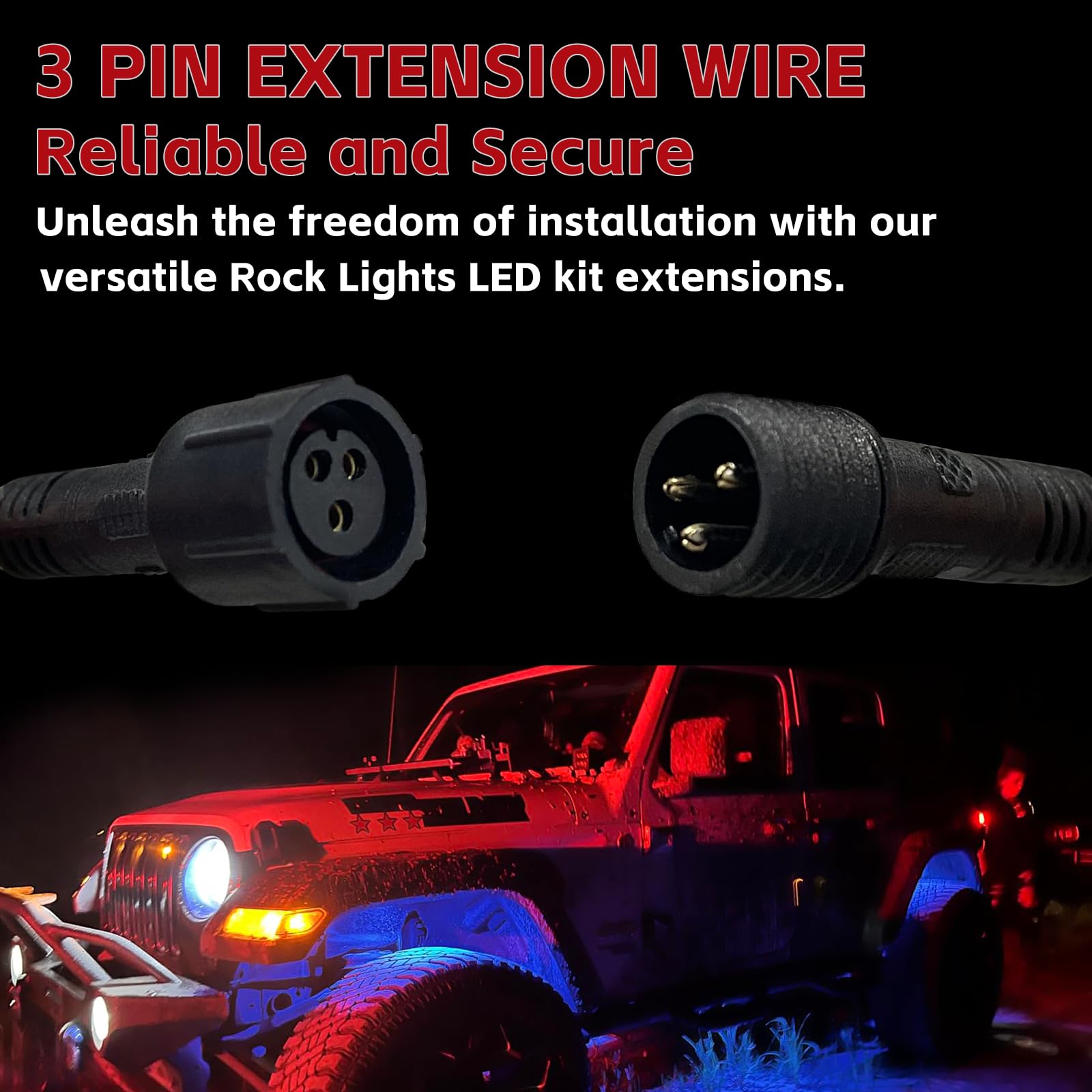 Auto Buero installed in a wheel well demonstrating improved nighttime visibility