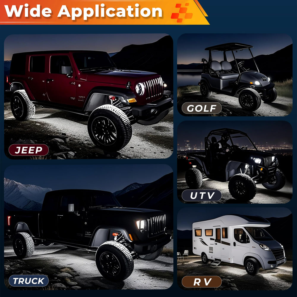 Auto Buero lights illuminating wheel well for improved visibility and style