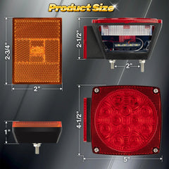 AUTO-GEKKO close-up amber clearance light highlighting robust LEDs and corrosion resistance