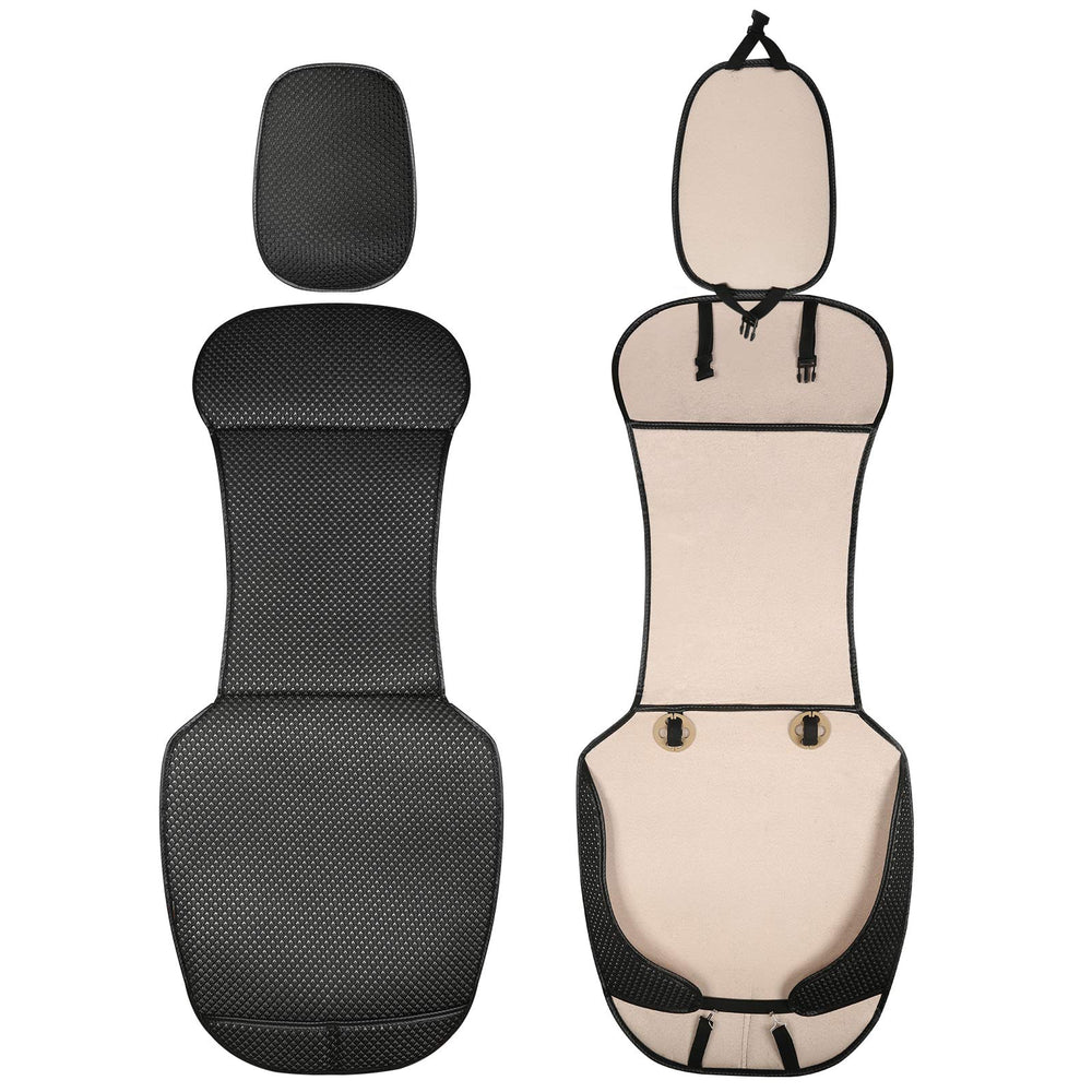 Auto Newer seat cover installed on car front seat offering refreshed look and protection
