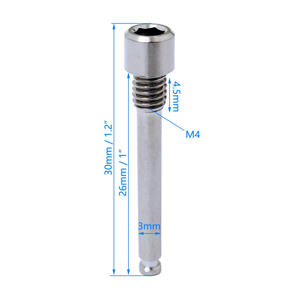 Auto-plaza close-up of threaded M4 shaft showing corrosion resistance benefit