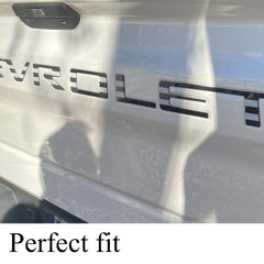AUTO SAFETY installed on truck tailgate in driveway, demonstrates clean OEM-style finish