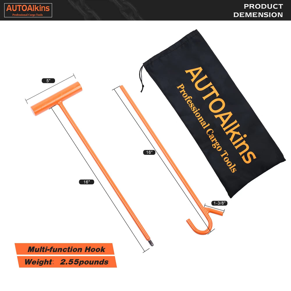 AUTOAlkins hook end detail showing strong hook geometry for reliable latch release